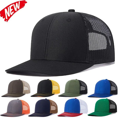 Hot Sale Summer Mesh Baseball Cap Men Women Slight Curved Snapback Trucker Hat Unisex Casual Outdoor Breathable Dad Cap Gorras
