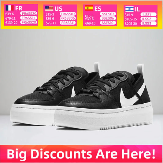 Nike Court Vision Alta Lifestyle Sneakers for Men & Women, Casual Athletic Comfort Shoes, CW6536-001