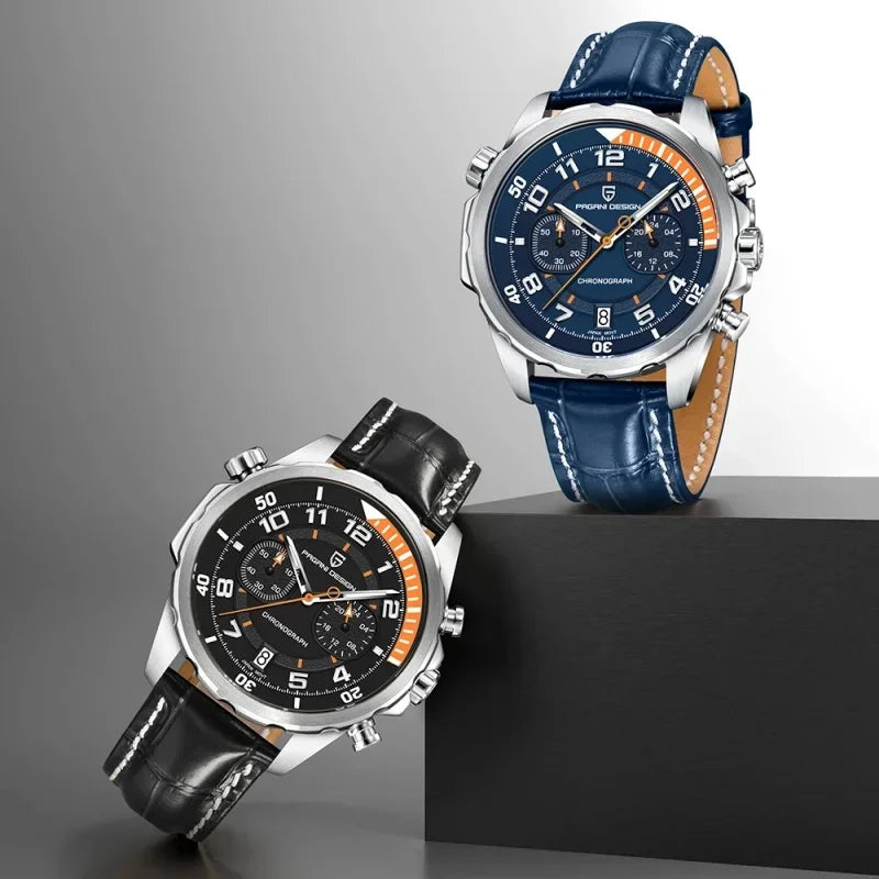 PAGANI DESIGN Watches 2026 New Strong Luminous Luxury Quartz Men Watch Fashion Leather Watch For Men Sapphire Glass Chronograph