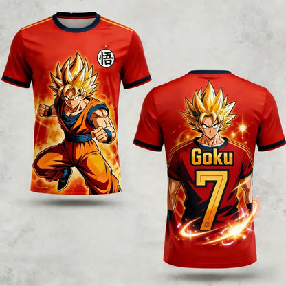 2026 Summer Dragon Ball Men's Casual T-shirt 3D Printed Short-sleevedFashion Loose Women and Kids Breathable Sports Top Shirt