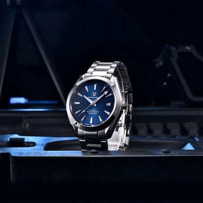 PAGANI DESIGN luksuzni muški sat – mehanički automatski model (kalibar 8215), nehrđajući čelik, vodootporan, s prikazom datuma i luminiscentnim kazaljkama