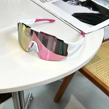 New Cycling Sunglasses Large Frame UV400 Shades UV Protection Outdoor Sports Windproof Anti-Ultraviolet Hiking Climbing Goggles