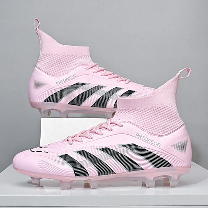 New Men Football Boots Match Soccer Shoes Boys Sneakers Comfortable Professional Non-Slip TF/FG Ankle Sports Shoes Unisex