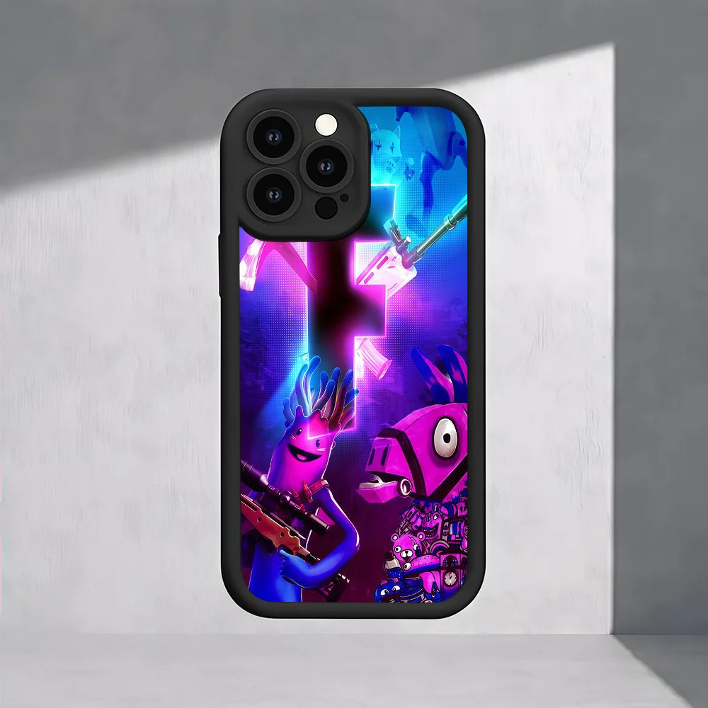 F-Fortnite геймърски калъф за телефон за Samsung S26 S25 S24 S23 S22 S21 S20 F06 M16 Note 20 FE Plus Ultra 4G 5G, мек силиконов TPU кейс