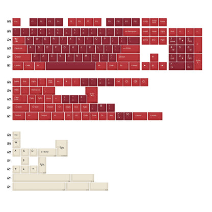 KBDiy 174 Keys/Set PBT GMK Apollo Keycap Double Shot Minimalist ISO Cherry Profile for Game Mechanical Keyboard Keycaps for MX