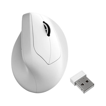 Keychron M5 trådløs ergonomisk optisk mus, 8K polling rate, 2.4GHz og Bluetooth, Type-C, 3950-sensor