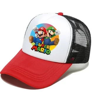 Mario Casual Baseball Sun Caps Action Universal Polyester Hat Children Truck Driver Items Adult Adjustable Anime Peripherals