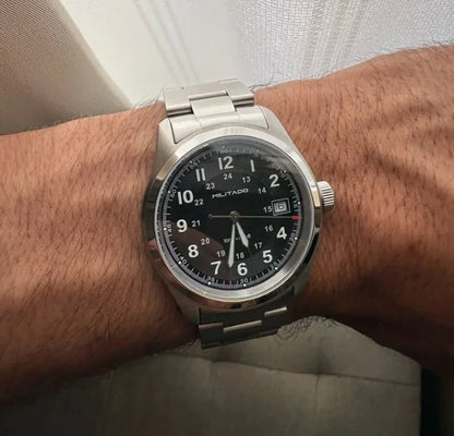 Militado ML08 Vintage Quartz Watch Ronda 515 Movement Ar Sapphire Mirror 38Mm Wrist Watch Date Super Luminous Waterproof Watches