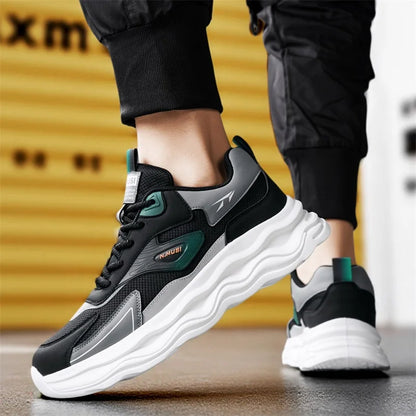 High Quality Casual Leather Shoes for Men 2026 New Autumn Lightweight Outdoor Shoes Fashion Thick Bottom Antiskid Walking Shoes