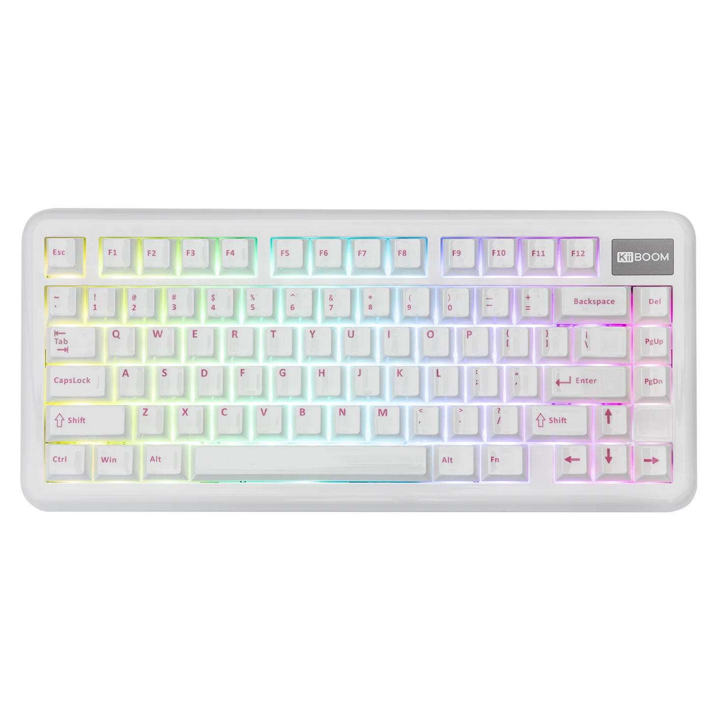 KiiBOOM Phantom81 Lite QMK/VIA 75% Hot-Swap Gasket Wired/BT/2.4GHz Wireless Mechanical Keyboard ABS Case+UV Tech RGB Backlights