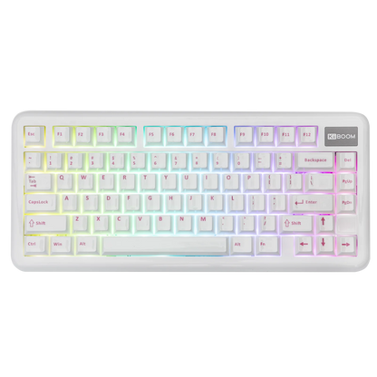 KiiBOOM Phantom81 Lite QMK/VIA 75% Hot-Swap Gasket Wired/BT/2.4GHz Wireless Mechanical Keyboard ABS Case+UV Tech RGB Backlights