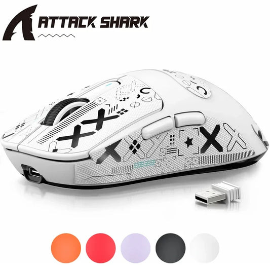 ATTACK SHARK X3 Ultra-Light Wireless Gaming Mouse, Tri-Mode Bluetooth & 2.4G, PAW3395 26000 DPI, 55g Rechargeable Gaming Mouse for PC, Mac, PS & Xbox