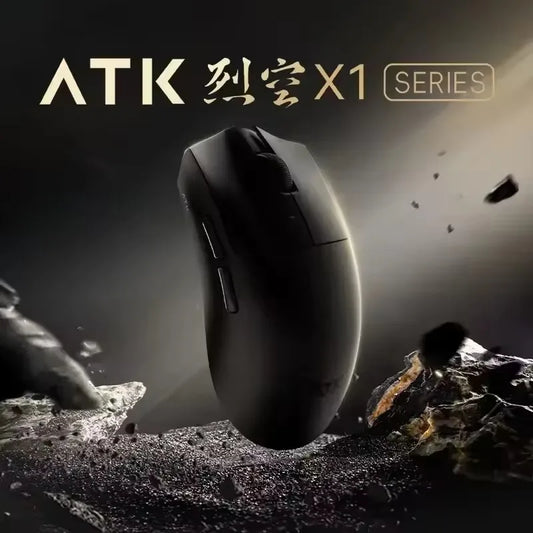 Brezžična Bluetooth miška ATK X1 Series Paw3950/Ultra 8k, lahka 49g, tri načini povezave, FPS gaming miška, darilo po meri