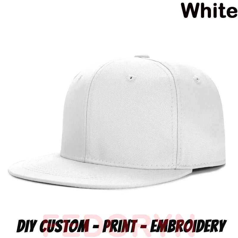 Fedoryn Custom Snapback Caps Splice Color Embroidery Hip Hop Cap for Women and Men DIY LOGO Design Print Hats Unisex Wholesale