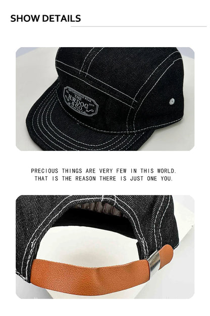 New Men Women American Retro Solid Letter Baseball Hats Sunshade Personal Versatile Flat Eaves Peaked Caps Hip-hop Fashion ins
