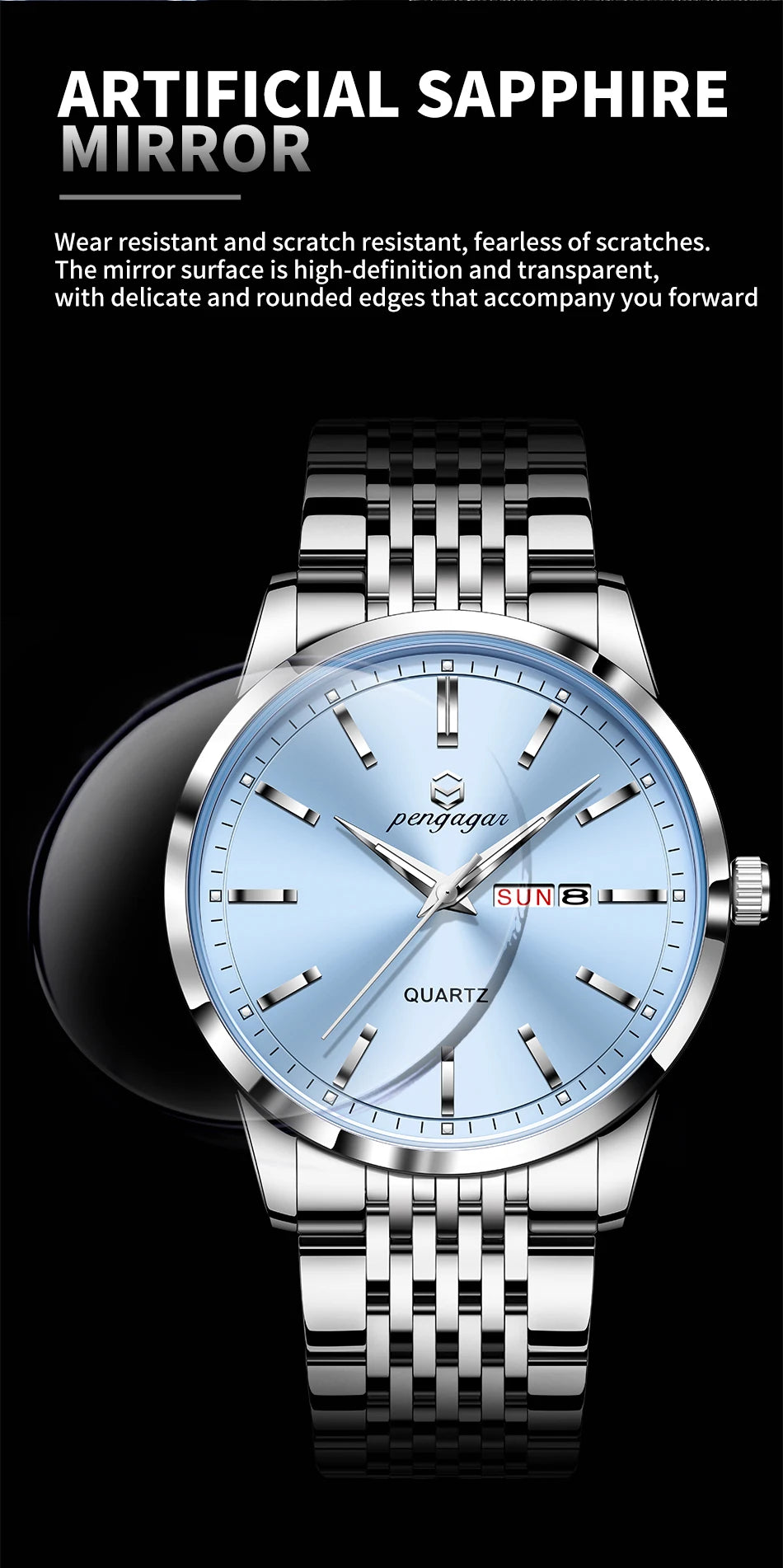 2025 New Top Brand Luxury Man Wristwatch Waterproof Luminous Date Men Watches Stainless Steel Quartz 43mm Men's Watch Male reloj