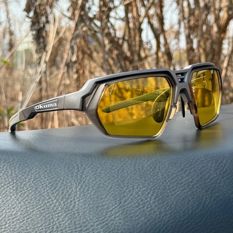 OKUMA New outdoor fishing fishing glasses for UV400 polarization to find fish, suitable for cycling, hiking and mountaineering.