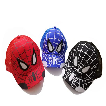HotToys Spiderman Baseball Cap Boys Grils Hats Superhero Peripheral Cosplay Props Childrens Gift Sunhat Fashion Accessory 3-7y