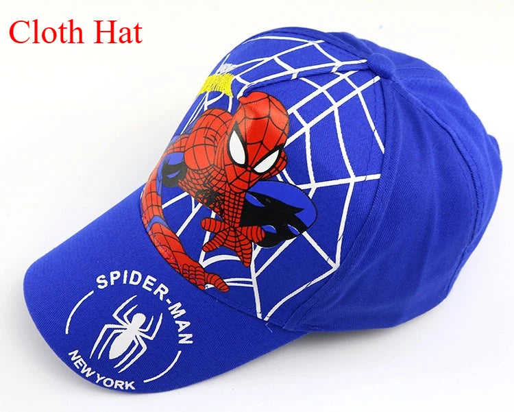Marvel Anime Figure Spider-Man Cartoon Baseball Cap Cotton Polyester Peaked Cap Boy Girl Headwear Accessories Kids Birthday Gift