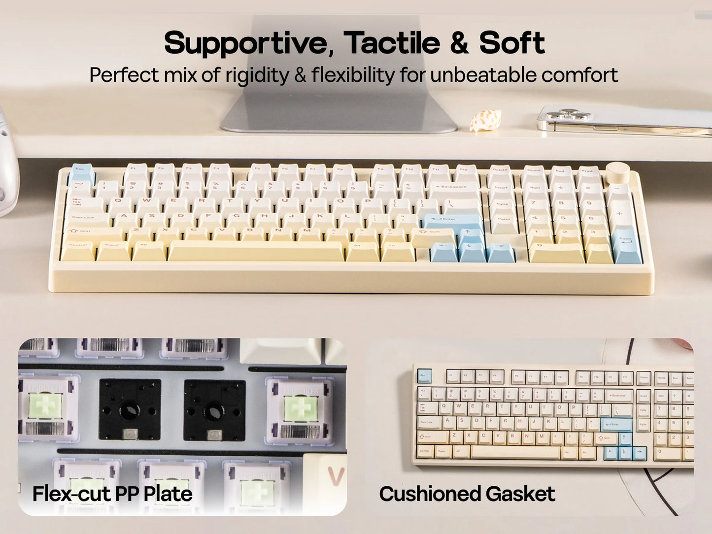 EPOMAKER Galaxy100 Lite QMK/VIA 96% ANSI US Layout Hot-Swap Wired/2.4GHz/BT Wireless 1800 Aluminum Gasket Mechanical Keyboard