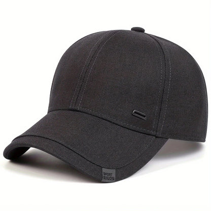Unisex Square Silver Buckle Label Baseball Caps Spring Autumn Outdoor Adjustable Casual Hats Sunscreen Hat