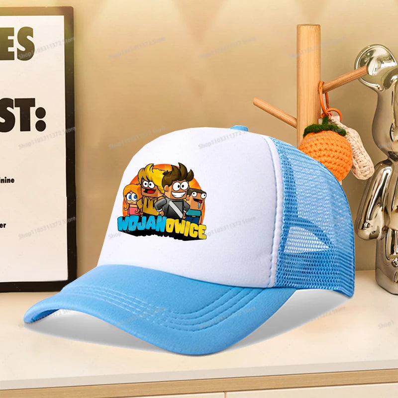 Wojan Teams Mesh Baseball Cap Cute Cartoon Summer Outdoor Sports Sun Hat Fashion Parent-child Activity Breathable Sunbonnet Gift