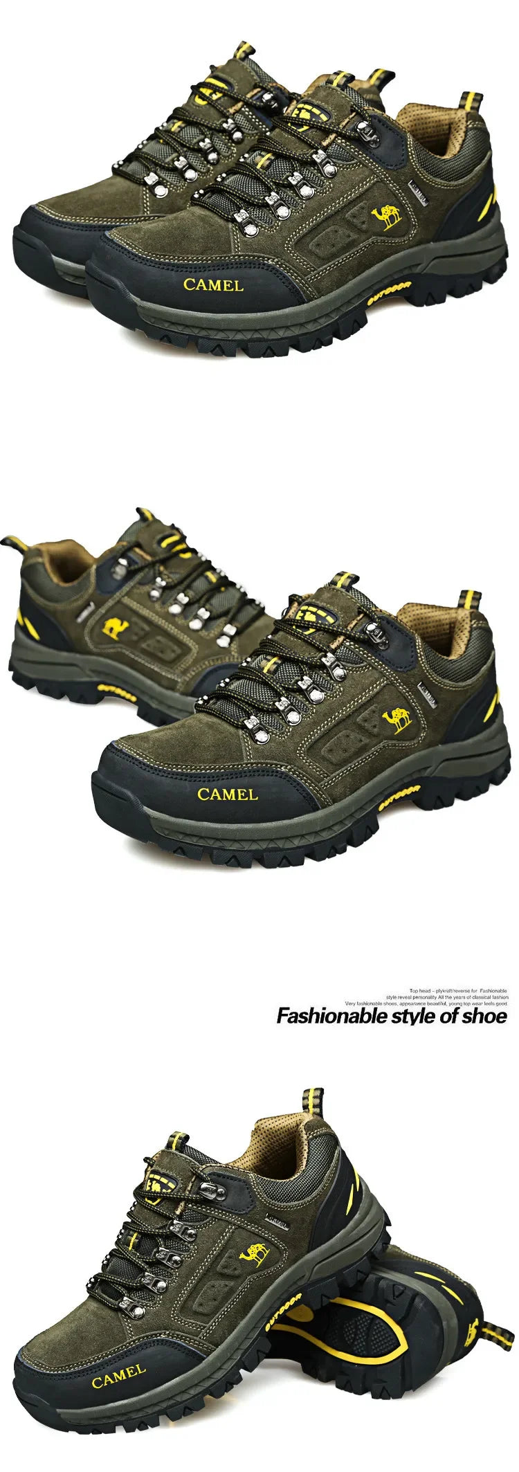 Scarpe da trekking da uomo in pelle scamosciata, sneakers outdoor da trail, scarpe da arrampicata antiscivolo e traspiranti, scarpe sportive da montagna da uomo