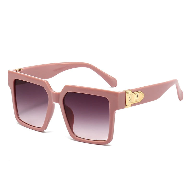 New Luxury Brand Designer Square Oversized Sunglasses Men Women 2024Fashion Thick Frame Glasses Mens UV400 Male Celebrity
