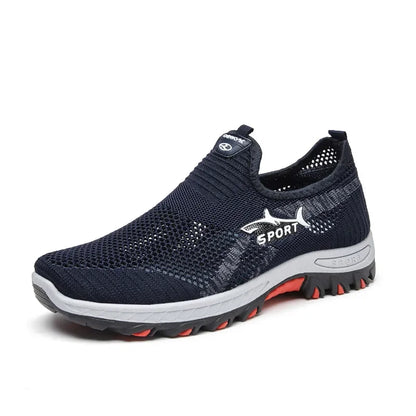 2025 Breathable Hiking Shoes Men Air Mesh Casual Sneakers For Outdoor Lightweight Casual Shoes Men New Fashion Walking Shoes