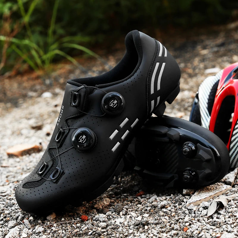 Pantofi de ciclism de înaltă calitate, SPD cu autoblocare pentru bărbați, pantofi sport de curse pentru bicicletă, pantofi de ciclism MTB de munte antiderapanți pentru femei, 36-47