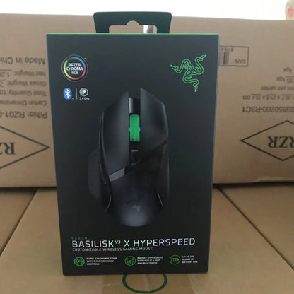 Original Razer Basilisk V3 X HyperSpeed Wireless Gaming Mouse 18K Optical Sensor Chroma RGB  2.4 GHz & BluetoothWireless Mice