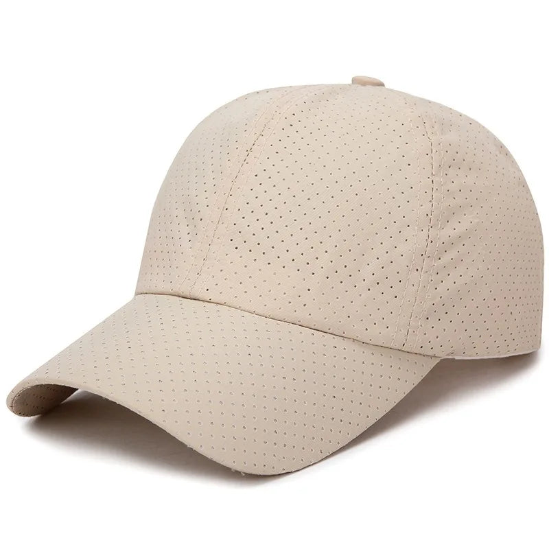 New Women Men Quick-Drying Spring Summer Baseball Cap Solid Breathable Snapback Hat Casual Fishing Sun Cap Hat For Women Men