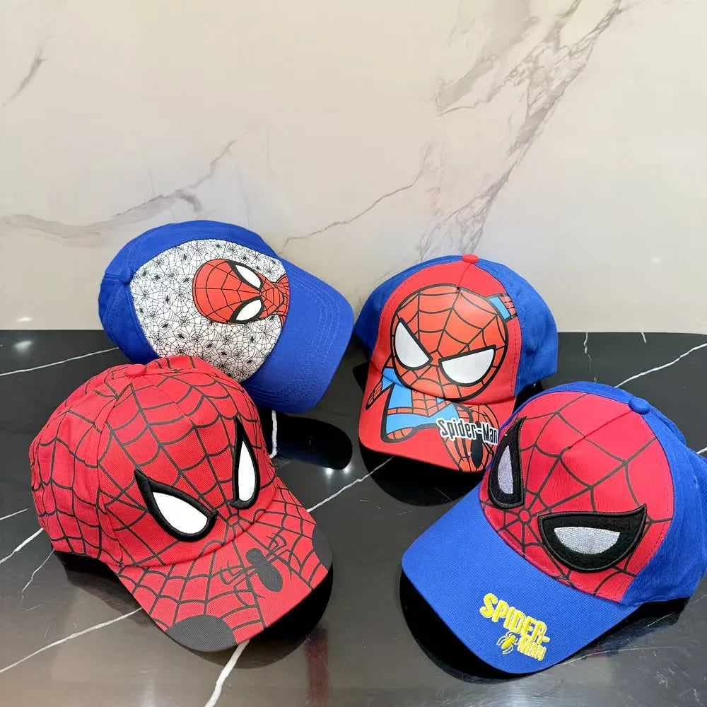 Marvel's new children's cotton skin friendly breathable cartoon sun hat embroidered duckbill cap Spider Man baseball cap