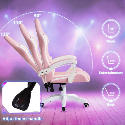 Ergonomic Racing Gaming Chair with Headrest, Lumbar Support, Height Adjustable Chair