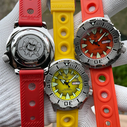 STEELDIVE SD1984 Monster Steel Strap Mechanical Watch NH36 Movt Sapphire Crystal 200M Waterproof Swiss Super Luminous Wristwatch