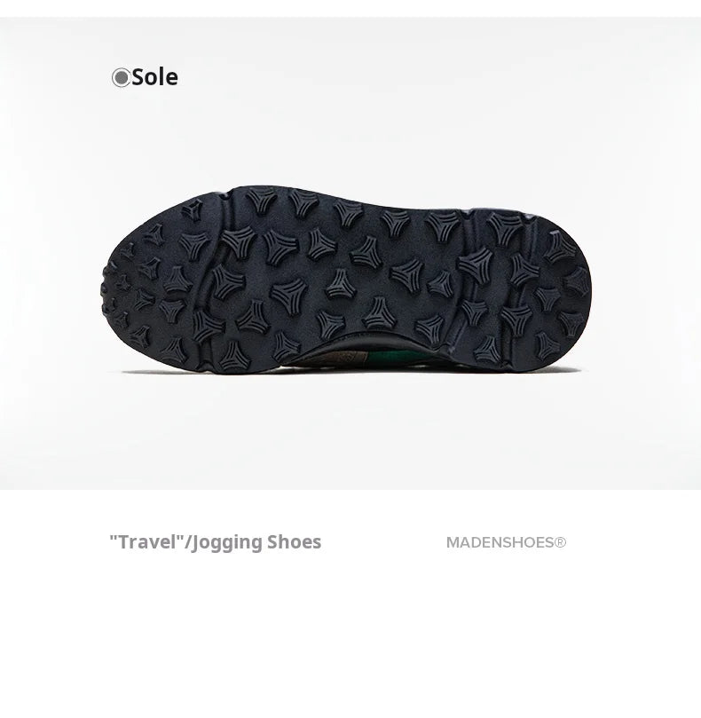 Sneakers sportive outdoor da jogging Maden Patchwork, traspiranti, con lacci, alla moda, da uomo, per corsa casual estiva, con suola spessa