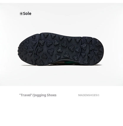 Sneakers sportive outdoor da jogging Maden Patchwork, traspiranti, con lacci, alla moda, da uomo, per corsa casual estiva, con suola spessa