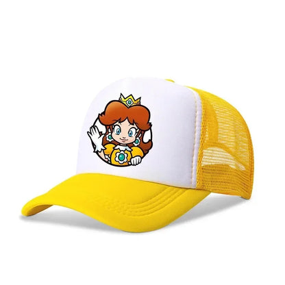 Mario Casual Baseball Sun Caps Action Universal Polyester Hat Children Truck Driver Items Adult Adjustable Anime Peripherals