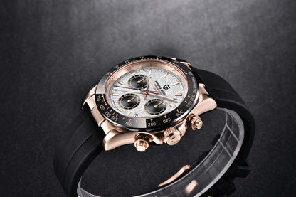 PAGANI DESIGN 1664 Luxury Automatic Mechanical Men's Watch VK63 movement AR Sapphire Crystal Rubber 100m Waterproof Men's Watch