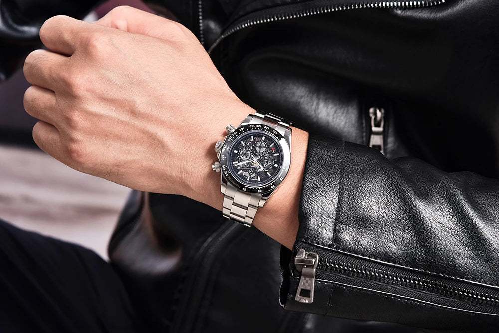 PAGANI DESIGN Men‘s Automatic Mechanical Watch Stainless Steel Waterproof Sport 10Bar Luxury Casual Watch for Men Reloj Hombre