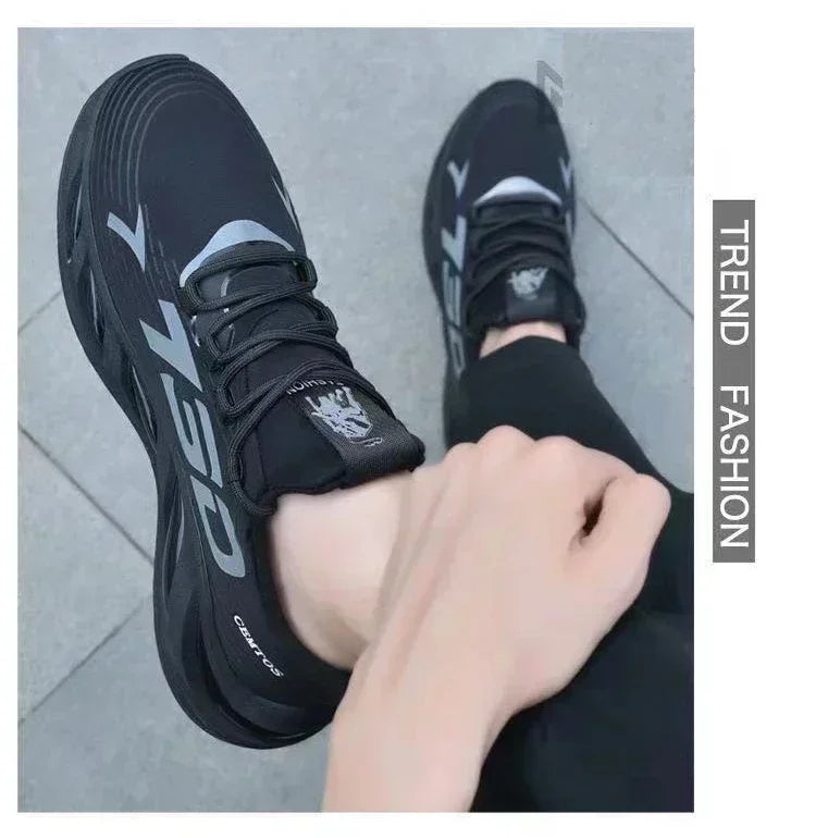 New Summer Mens Breathable Mesh Running Shoes Lightweight Trendy Sports Sneakers for Daily Workout and Outdoor Walking