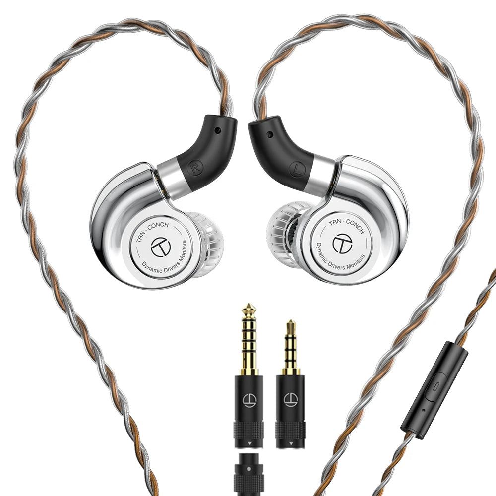 Monitores intraaurales TRN Conch Lucky Bag – Auriculares HiFi con cable, dinámica de diamante DLC y filtros de boquilla de afinación para Xiaomi