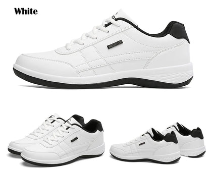 YRZL férfi cipő tavaszra és őszre, vízálló gyalogló sneaker, szabadidős férfi bőr sportcipő, csúszásmentes lábbeli, teniszcipő férfiaknak