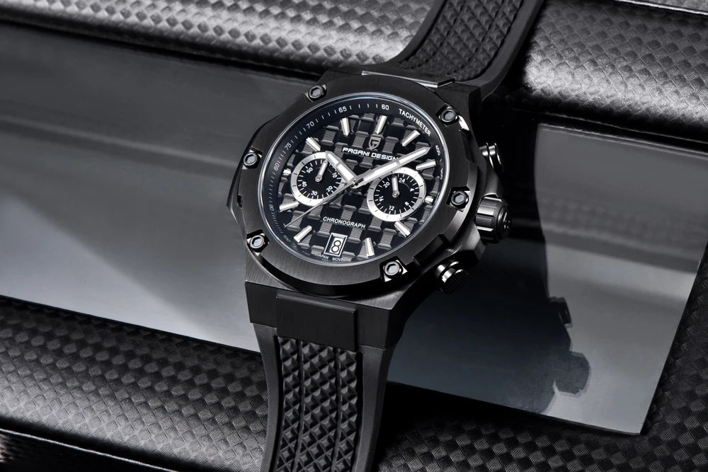 Relógios de quartzo para homem PAGANI DESIGN – Cronógrafo desportivo de luxo, estanque, com ponteiros luminescentes e vidro de safira com tratamento antirreflexo