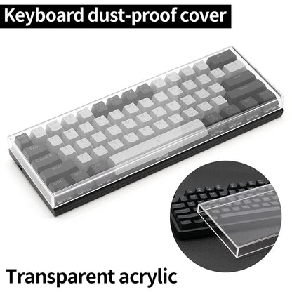 Transparente Schutzabdeckung aus Acryl für mechanische Tastaturen, Staubschutz für 60/61/64 96 98104/108 Tasten, Mausabdeckung und Tastaturabdeckung