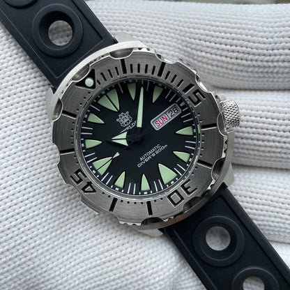 STEELDIVE SD1984 Monster Steel Strap Mechanical Watch NH36 Movt Sapphire Crystal 200M Waterproof Swiss Super Luminous Wristwatch