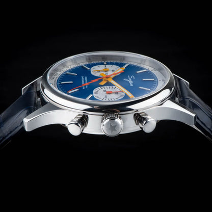 Sugess New Business Watch Mechanical Chronograph ST19 Original Swaneck Movement wristwatches Army Pilot Reloj Hombre Sappire