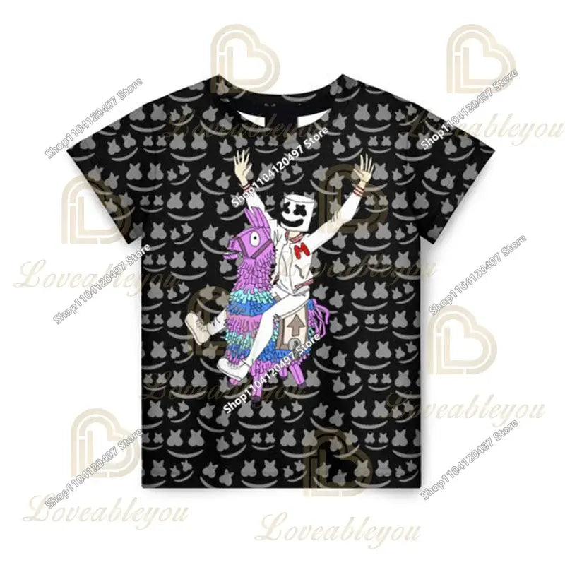 Fortnite T Shirt for Kids Banana Peely T-shirt Men's Women's Tshirt Battle Royale Game T Shirt Harajuku Summer Tops