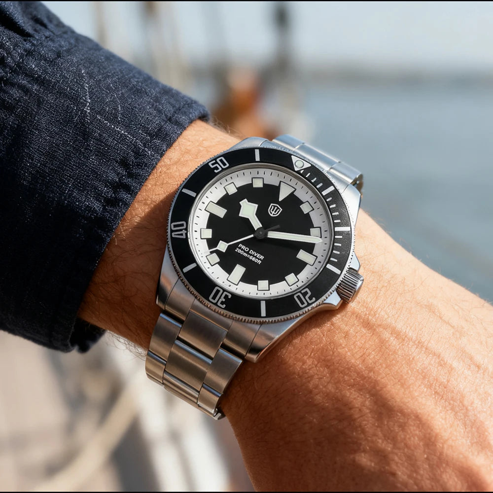 Watchdives WD1969 Pro Quartz Watches New Dial VH31 Sweep Seconds Movement 200m Waterproof Men Watches Luminous Luxury Watches