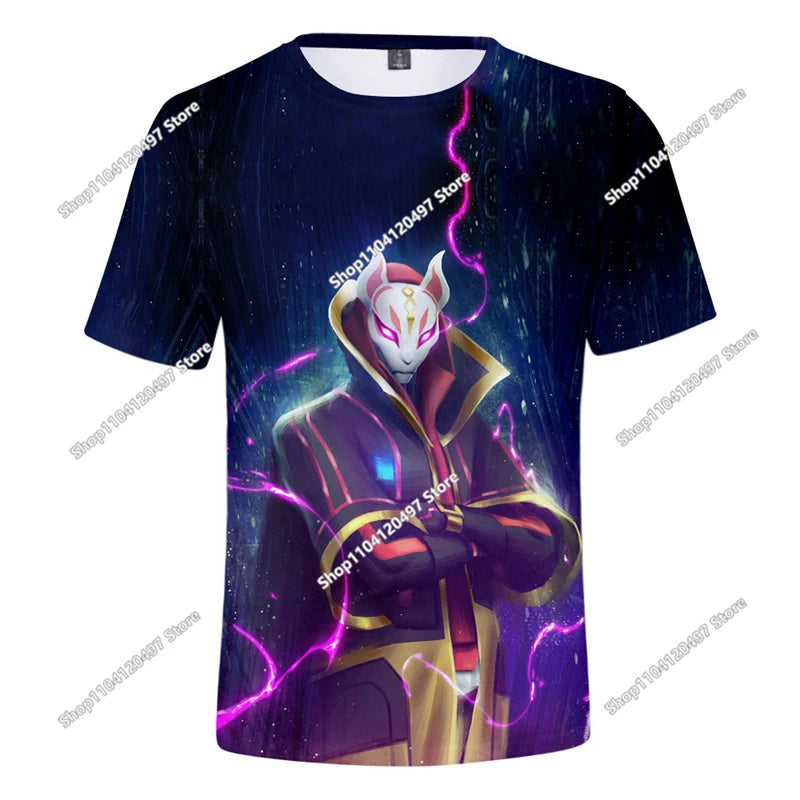 Fortnites 3D Printed Short Sleeve T-Shirt Game Cartoon Print Battle Royale Adult Kid Clothes Kids T-shirt Harajuku Tshirt
